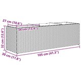  Vrtna sadilica s 3 posude siva 105 x 30 x 32 cm od poliratana | shoptok.hr