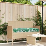 vidaXL Zunanja Blazina Vzorčna lista Bombaž, Poliester 150 x 40 x 8 cm | Shoptok.si