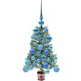 vidaXL Božično drevo med 150 LED z stojalom Zelena 65 cm PE | Shoptok.si