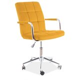  Uredska stolica Q-022 - baršun - žuta | shoptok.hr