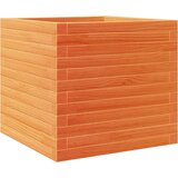 vidaXL vrtno cvetlično korito voščeno rjavo 50x50x46 cm trdna borovina, (21255601) Cene