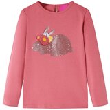 vidaXL Otroška majica z dolgimi rokavi starinsko roza 140 | Shoptok.si