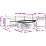  Set vanjskih sofa 5 kom. Prirodna Čvrsto drvo akacije | shoptok.hr