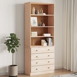  Regal za knjige s ladicama ALTA 77x35x186,5 cm masivna borovina | shoptok.hr