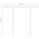  Tenda na ručno uvlačenje sa stupovima 3 5 x 2 5 m plavo-bijela | shoptok.hr