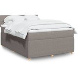 vidaXL Box spring postelja z vzmetnico taupe 140x200 cm blago | Shoptok.si