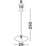 Nova Luce Medeninasta steklena viseča svetilka ø 26 cm King – | Shoptok.si