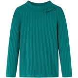  Dječja majica dugih rukava rebrasto pletena tamnozelena 116 | shoptok.hr