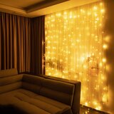  LED žičane lampice zavjesa - 200 lampica, toplo bijela | shoptok.hr