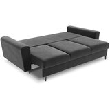 Cosmopolitan Design Svetlo siva žametna raztegljiva sedežna garnitura s prostorom za shranjevanje 235 cm Kyoto – | Shoptok.si