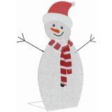 vidaXL Osvetljena družina snežakov 3 pcs Toplo bela Poliester | Shoptok.si