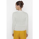 Trendyol Ecru Polo Collar Corduroy Knitwear Sweater | Shoptok.si