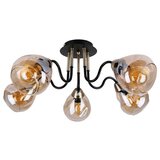 Candellux Lighting Stropna svjetiljka sa staklenim sjenilom u crnoj i zlatnoj boji Unica - Cijene