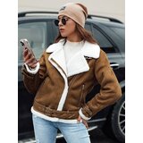 DStreet Women's jacket LEVERINO suede with fur in camel color | Eponuda.ba