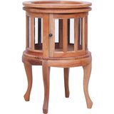 The Living Store Omarica z vitrino naravna 50x50x76 cm trden mahagonij - Omarica Z Vitrino, (21436358) | Shoptok.si
