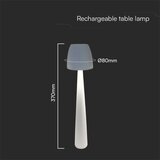  LED prigušiva punjiva dodirna stona lampa LED/3W/5V 3000-6000K bela | Eponuda.com