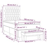 Krevet s oprugama i madracem tamnosmeđi 90 x 190 cm od tkanine | shoptok.hr