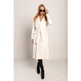 Fenzy Eleganten Dolg Plašč Canossa, Krem | Shoptok.si