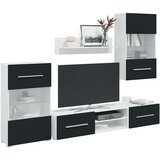 vidaXL 5 kosov TV enot z LED osvetlitvijo Matt Indigo Engineered Wood | Shoptok.si