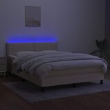  box spring s madracem LED krem 140x200 cm od tkanine | shoptok.hr
