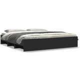 Furnova Posteljni okvir črn 200x200 cm inženirski les, (21936229) | Shoptok.si