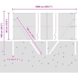 vidaXL Hexagon Fence Zelena 0.4x10 m Jeklo | Shoptok.si
