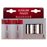 BAUHAUS Baterije (Mono D, Alkal-mangan, 1,5 V, 4 Kom.) | shoptok.hr