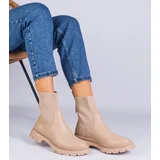 D/CEO UR/CEO Brown ankle boots with a textile upper Kalvaria