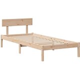 vidaXL Posteljni okvir brez vzmetnice 90x200 cm trdna borovina | Shoptok.si