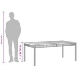  Vrtni stol bež 180 x 90 x 75 cm od poliratana i drva bagrema | shoptok.hr