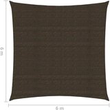  Senčno jadro 160 g/m² rjavo 6x6 m HDPE, (20965703) | Shoptok.si