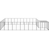  Kavez za pse crni 19,36 m² čelični | shoptok.hr