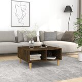 vidaXL stolić za kavu boja dimljenog hrasta 60 x 60 x 30 cm od iverice Cijene
