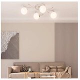  Stropna lampa s okruglim staklenim sjenilima 4 G9 LED svjetla | shoptok.hr