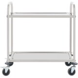 Furnova Kuhinjski voziček 2-nadstropni 95x45x83,5 cm nerjaveče jeklo, (21951348) | Shoptok.si