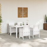  Vrtni set za objed 5 pcs Bijelo Polt ratan | shoptok.hr