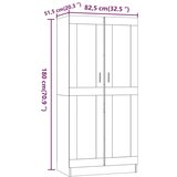vidaXL Garderobna omara siva sonoma 82,5x51,5x180 cm inženirski les | Shoptok.si