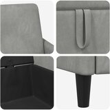  Set sofe s pohranom 2 kom. Svjetlosiva Poliester | shoptok.hr