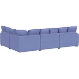  Modularna sofa s jastucima, tkanina, traperice, plava | Shoptok.si