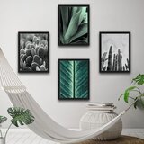 Wallity dekorativna slika u okviru (4 komada) green & cactus set Cene