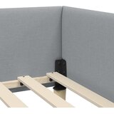  Kutni okvir kreveta Svijetlo siva 80 x 200 cm tkanina | shoptok.hr