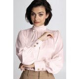 Legendww zenska elegantna bluza svetlo roze boje sa dugim rukavima | ePonuda.com