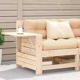  Vrtna sofa s naslonom za ruke i jastukom od masivne borovine | shoptok.hr