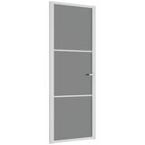  Unutarnja vrata 76 x 201,5 cm Bijela od ESG stakla i aluminija | shoptok.hr