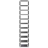 vidaXL Stojalo za čevlje 10-stopenjsko črno 33x33x174 cm | Shoptok.si