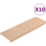 Maison Chic Preproga, Ruge za stopnice 10 kosov krem 65x21x4 cm, (22120320) | Shoptok.si