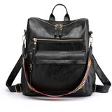 INF Ženski vintage nahrbtnik z dvojnim naramnim pasom Black, (21748703) | Shoptok.si