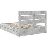  Postelja s shranjevanjem z vzglavjem Betonsko siva 150 x 200 cm, (5000106370) | Shoptok.si