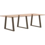 Noge za jedilno mizo v obliki črke V, 3 kosi, naravno jeklo, 70 x (72-73,3) cm, jeklo, (22123766) | Shoptok.si
