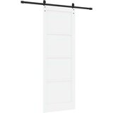  Klizna vrata ORKDAL Bijela i crna 83 x 232 cm Masivna borovina | shoptok.hr